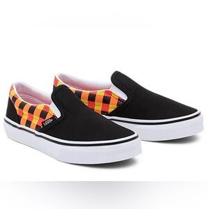 Vans Black Slip-On with Checkered Accents Limited edition Kids Sz 13 unisex